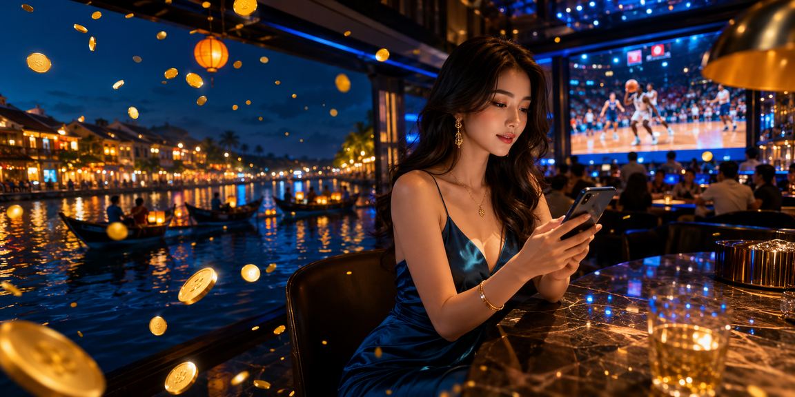 Người chơi Việt Nam xem kèo bóng rổ tại Hội An trên điện thoại